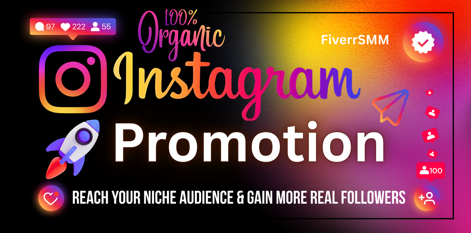 I will grow your Instagram account for super-fast organic followers growth and engagement — service preview