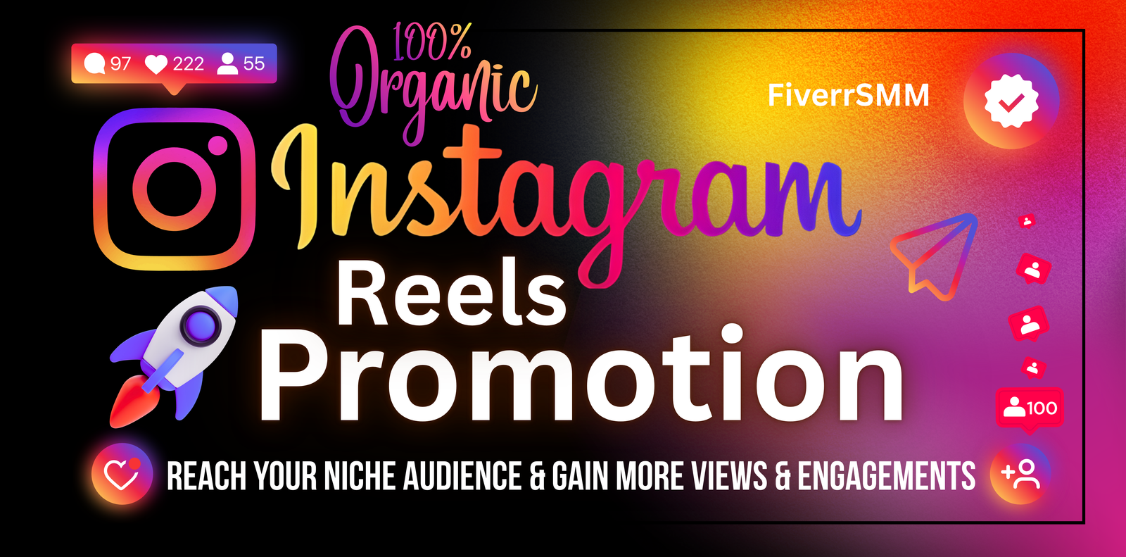 I will do 100% organic Instagram reels promotion to reach your niche audience — service preview