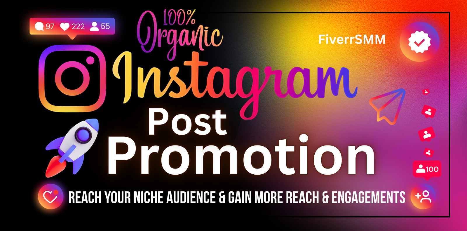 I will promote your Instagram posts organically for real reach and engagement — service preview