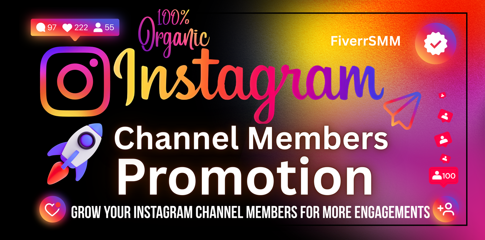 I will grow your Instagram channel members with real and active people — service preview