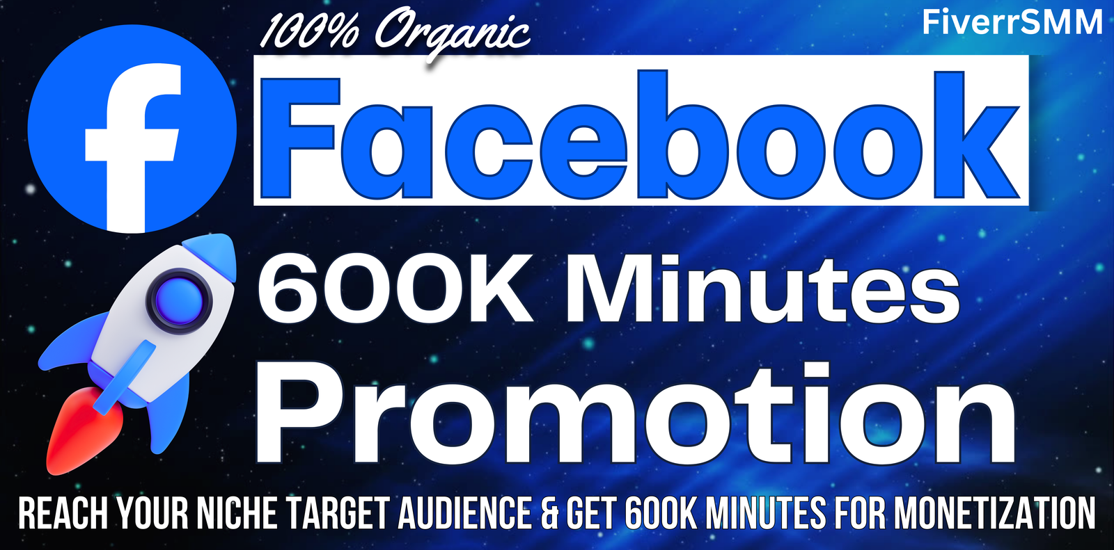 I will run a Facebook 600K minutes watch time promotion campaign to help you reach monetization goals — service preview